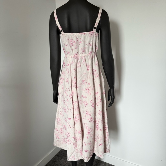 🌿 Sim & Sam Pink Floral Midi Sundress - Size M - Picture 6 of 8